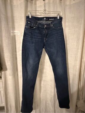 7 For All Mankind Slim Jeans in Dark Blue Wash